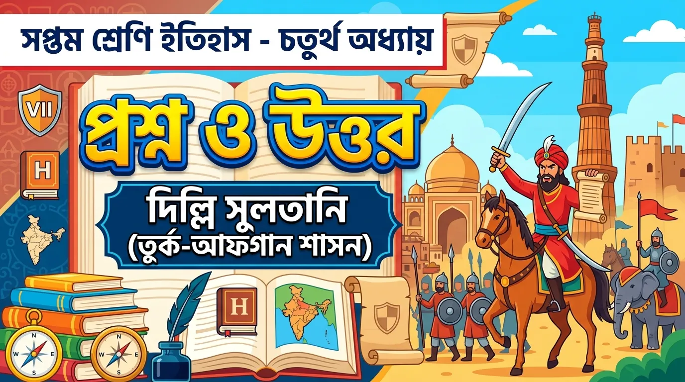 WBBSE Class 7 History Chapter 4 Question Answer | সপ্তম শ্রেণির ইতিহাস চতুর্থ অধ্যায় দিল্লি সুলতানি - Vision Institute