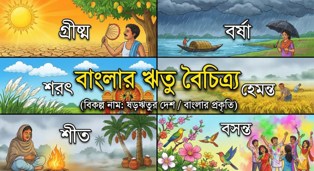 বাংলা রচনা: বাংলার ঋতু বৈচিত্র্য – ছাত্রছাত্রীদের জন্য সম্পূর্ণ প্রবন্ধ - Vision Institute